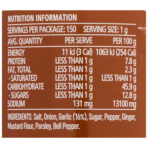 Nutrients 1, Classic BBQ Seasoning 144g