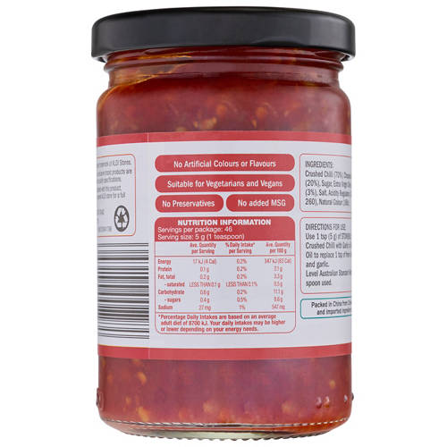 Front shot 3, Crushed Chilli with Garlic in Olive Oil 230g