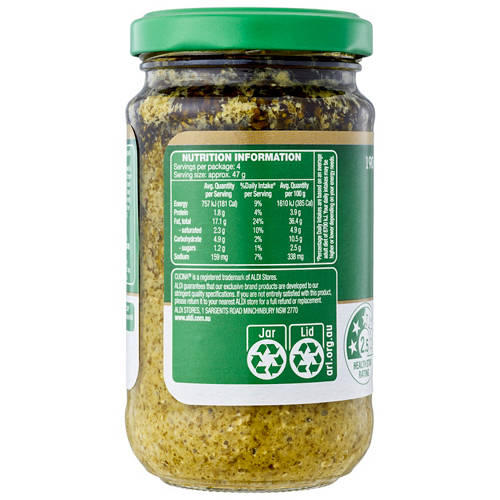 Front shot 3, Basil Pesto 190g
