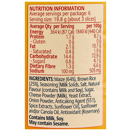 Nutrients 1, Corn Cheese Cakes 125g