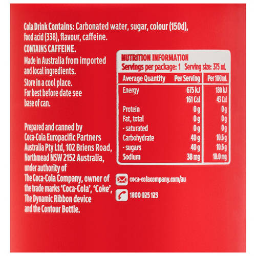 Nutrients 1, Coke Classic 36 Pack 375ml