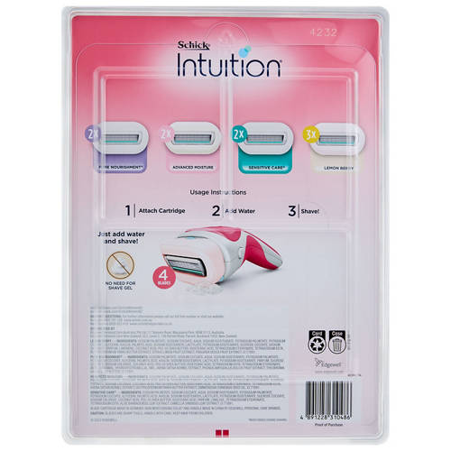 Front shot 3, Intuition Razor Womens Value Pack