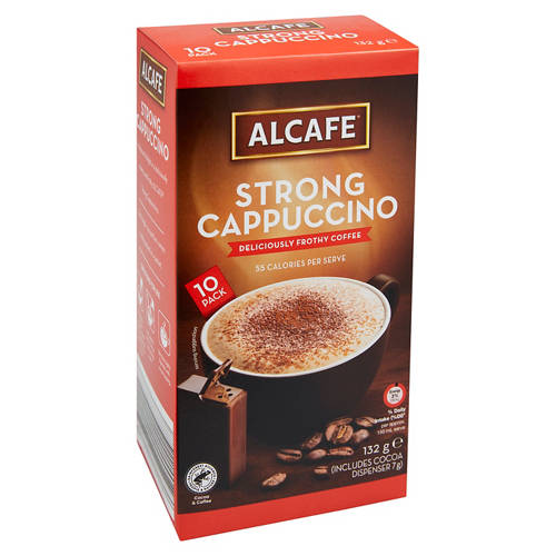 Strong Cappuccino Sachets 10 Pack 132g Product Image Front shot 01