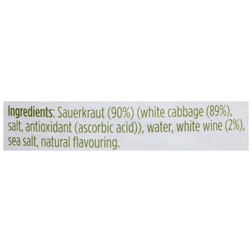 Ingredients 1, Wine Sauerkraut 340g
