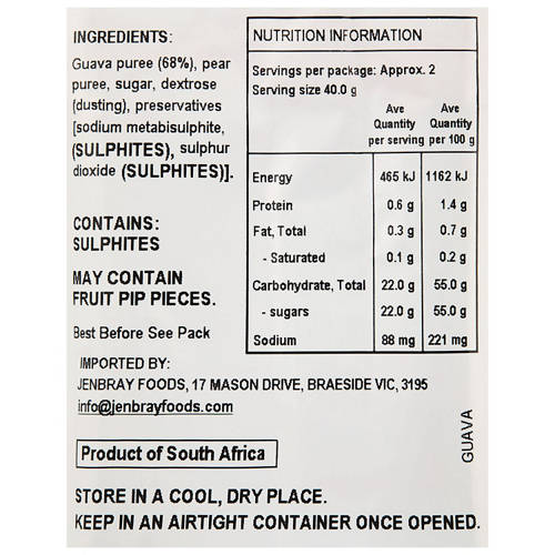 Nutrients 1, Dried Guava Mixed Fruit Roll 80g