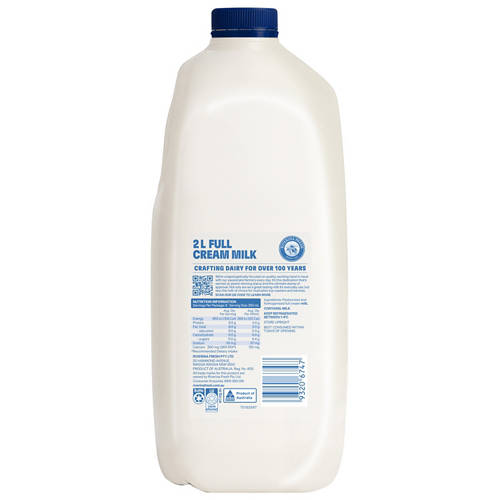 Front shot 2, Full Cream Milk 2L
