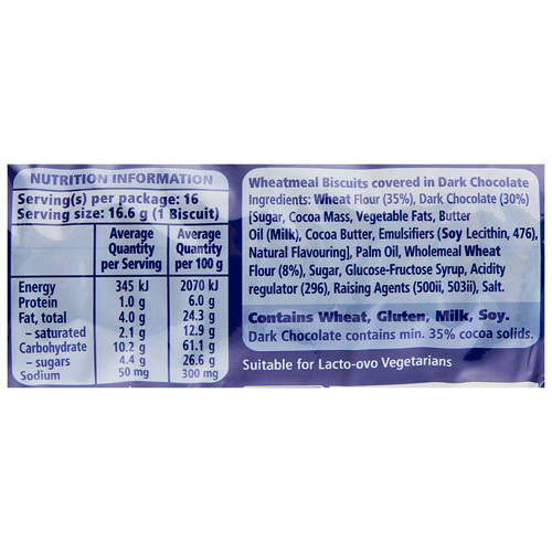 Nutrients 1, Digestives Dark Chocolate 266g