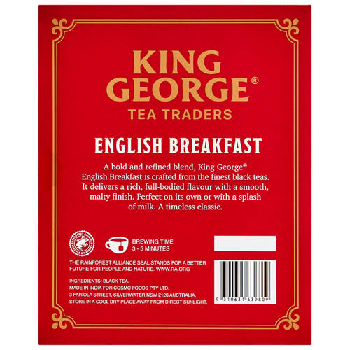 Front shot 3, English Breakfast Tea 100 Pack 200g