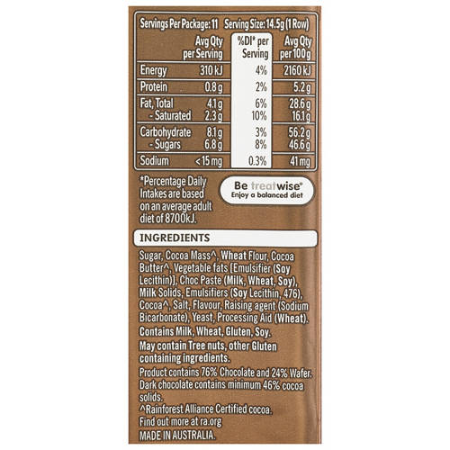 Ingredients 1, Kit Kat Dark Chocolate Block 160g