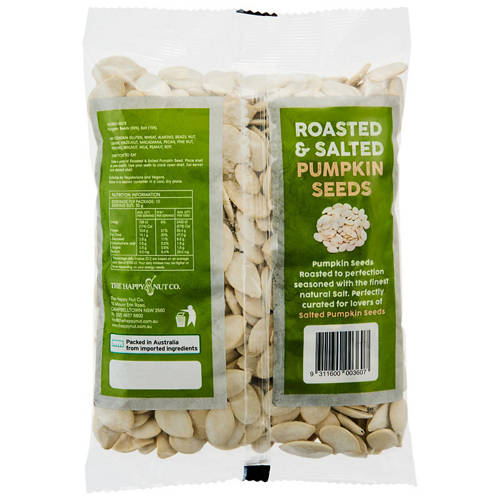 Front shot 2, Roasted & Salted Pumpkin Seeds 300g