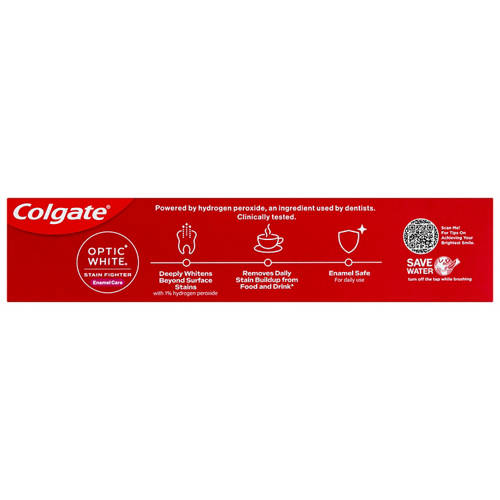 Front shot 3, Optic White Enamel Care Teeth Whitening Toothpaste Stain Fighter 140g