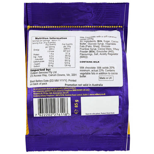 Front shot 2, Buttons Caramel Nibbles 85g