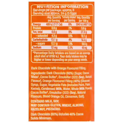 Nutrients 1, Orange Dark Chocolate Mini Eggs 150g