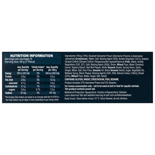 Nutrients 1, Prawn Toast 168g