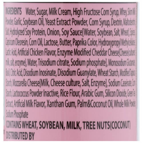 Ingredients 1, Carbonara Buldak Hot Sauce 200ml
