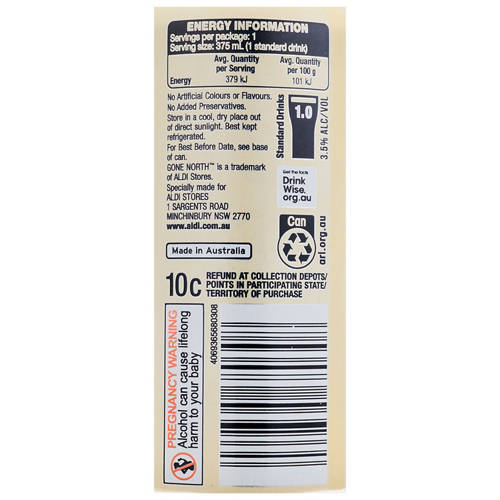 Nutrients 1, Super Crisp Lager 3.5% 24x375ml