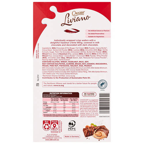 Front shot 3, Liviano Hazelnut Crème 150g