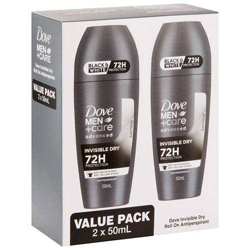 Front shot 2, Advanced Care 72 Hour Roll On Deodorant 2x50ml