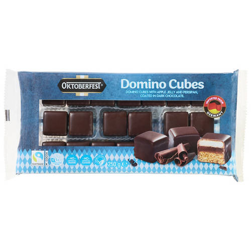 Front shot 2, Domino Cubes Dark Chocolate 250g