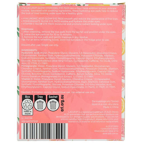 Front shot 3, Glow Hydrogel Eye Pads 6 Pack