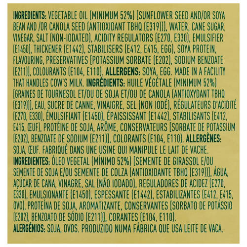 Ingredients 1, Tangy Mayo 750g