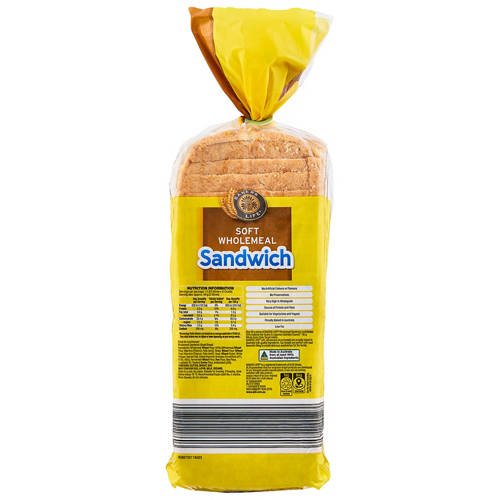 Front shot 2, Wholemeal Sandwich Sliced Bread 650g