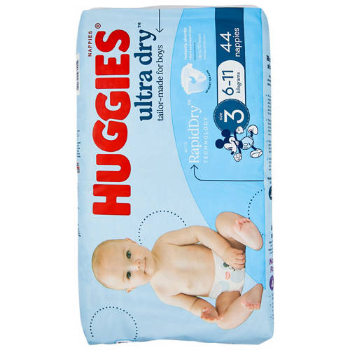Front shot 3, Crawler Nappies 44 Pack Boys