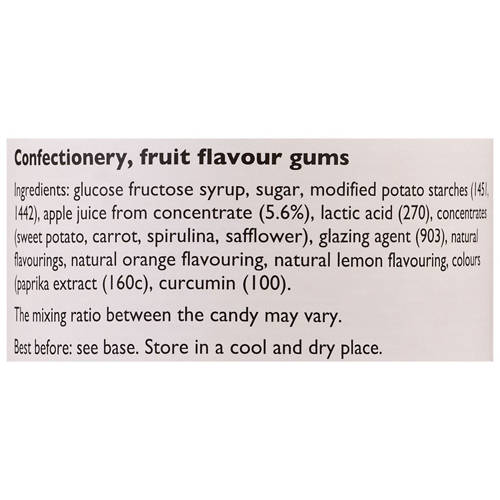 Ingredients 1, Fruity Wine Gums 340g