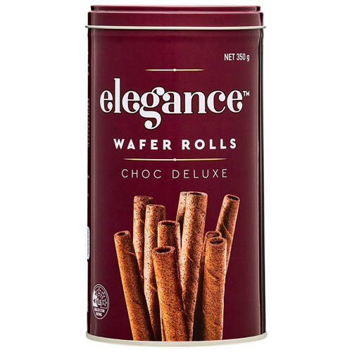 Front shot 2, Wafer Rolls Choc Deluxe 350g