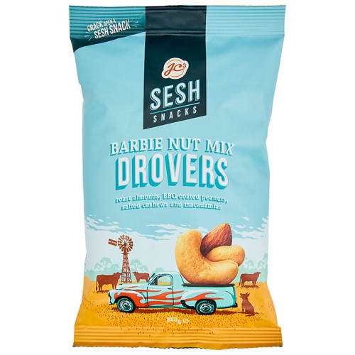 Front shot 1, Sesh Snacks Drovers Mix 300g