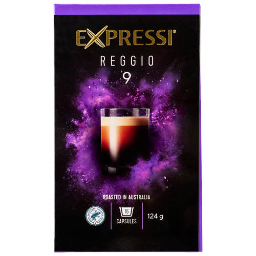 Front shot 2, Coffee Capsules Reggio 16 Pack 124g
