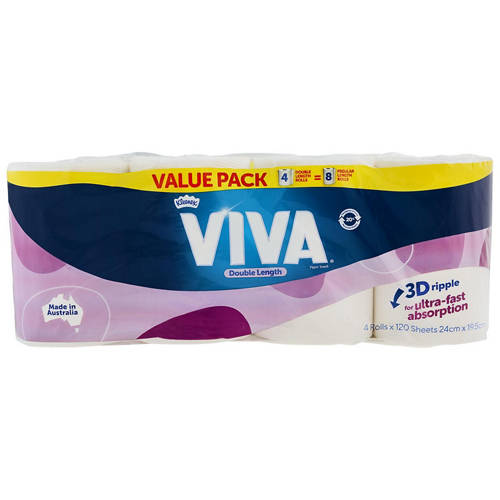 Front shot 2, Paper Towel Double Length 4 Pack
