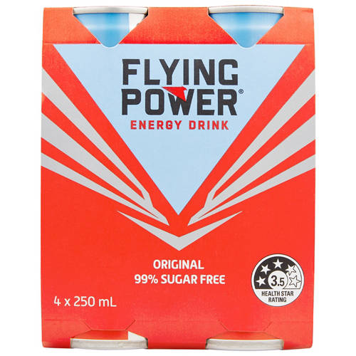 Front shot 2, Sugar Free Original Energy Drink 4 Pack 250ml