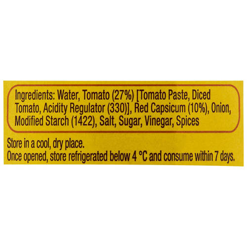Ingredients 1, Taco Sauce 240g