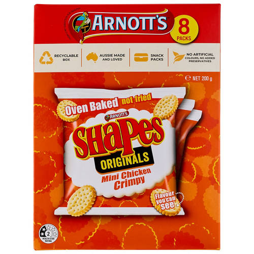 Front shot 2, Shapes Chicken Crimpy 200g 8 Pack
