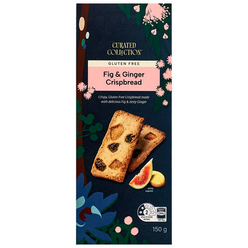 Front shot 2, Gluten Free Fig and Ginger Crispbread 150g
