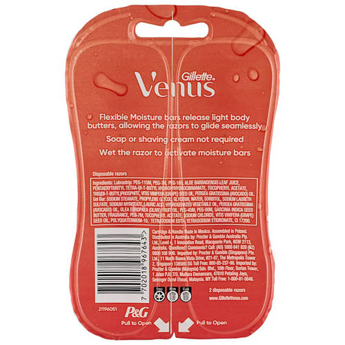 Front shot 2, Venus Comfort Glide 3 Blade Razor 2 Pack