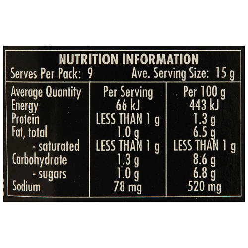 Nutrients 1, Horseradish Sauce 136g