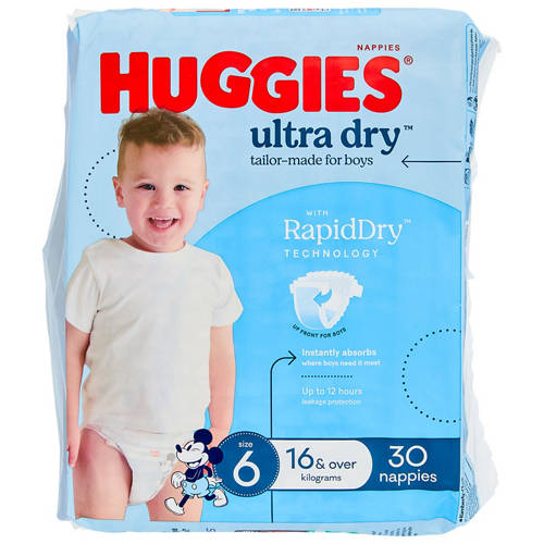 Front shot 2, Boys Size 6 Junior Nappies 30 Pack