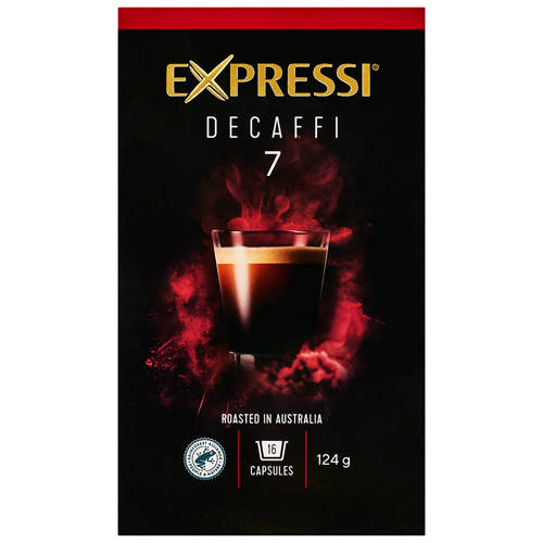 Front shot 2, Decaffi Coffee Capsules 16 Pack 124g
