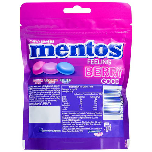 Front shot 2, Feeling Berry Good Chewy Dragees 150g