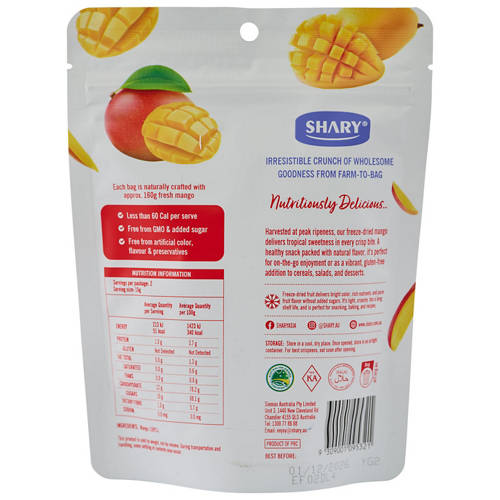 Front shot 2, Freeze Dried Fruit Crisps Mango 30g