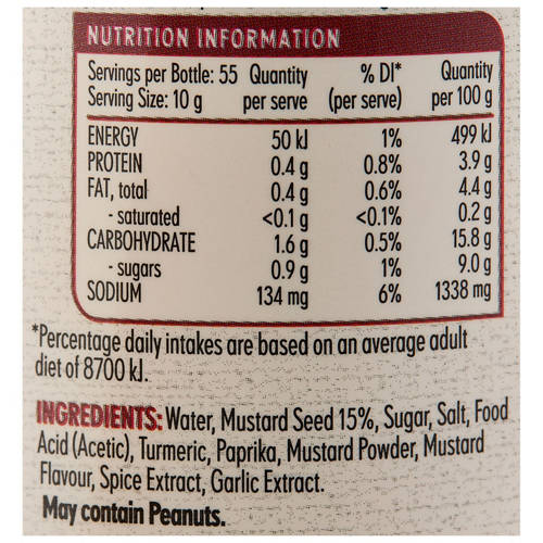 Nutrients 1, American Mild Mustard 550g