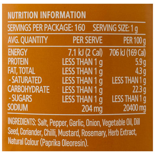 Nutrients 1, Montreal Steak Seasoning 160g
