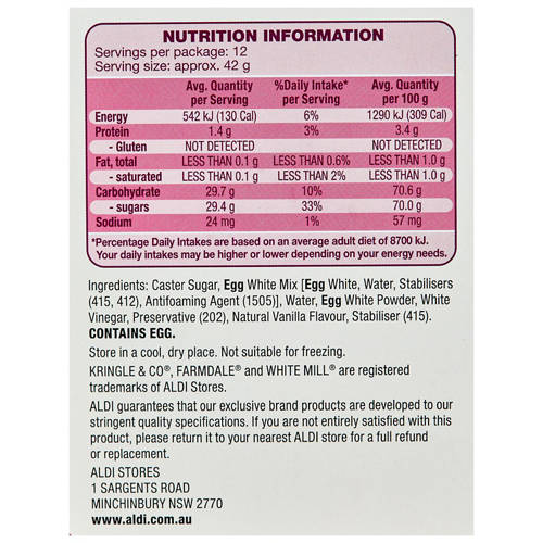 Nutrients 1, Pavlova Base 500g