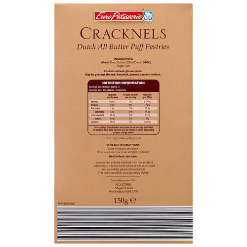 Front shot 3, Pastry Biscuits Cracknels 150g