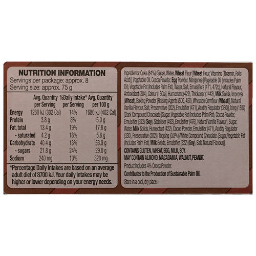 Nutrients 1, Chocolate Mud Cake 600g