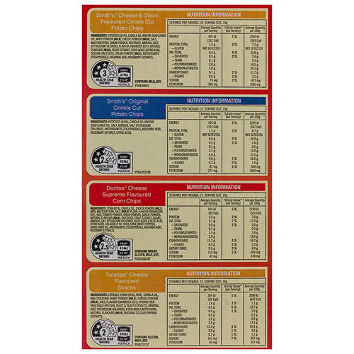Nutrients 1, Mega Mix Chips 60 Pack 1.14kg
