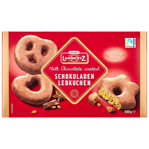 Front shot 2, Hearts & Stars Shaped Gingerbread Milk Chocolate 500g