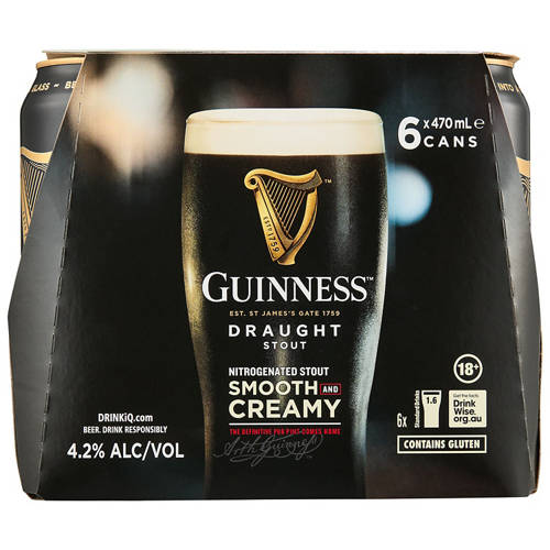 Front shot 2, Draught 6 Pack 470ml